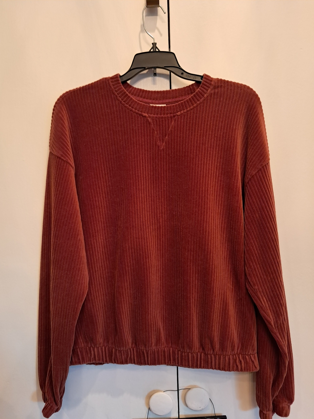 a new day Women's Ribbed Crewneck Sweatshirt - Rust